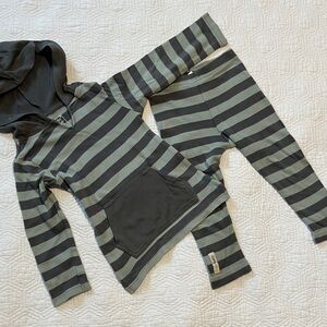 L'ovedbaby Striped Hoodie and Pant Set